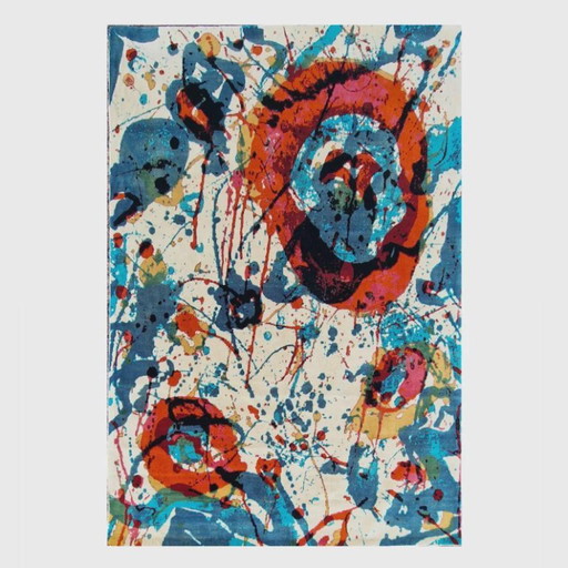 Alfombra sin título de Sam Francis – Lana sedosa sobre algodón, anudada a mano (200x300cm) – vloerkleden en tapijten, Wool