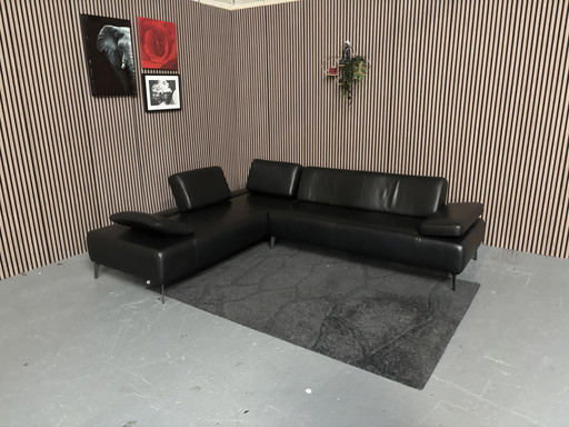 Sofá esquinero Montel Design Cuero Negro 280x230 LIMPIO Y ENTREGADO