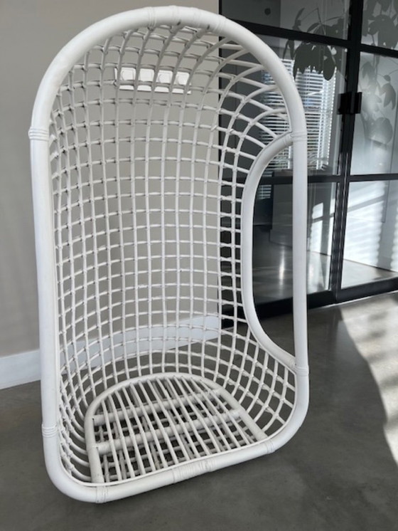 Image 1 of Silla colgante HK Living de ratán blanco
