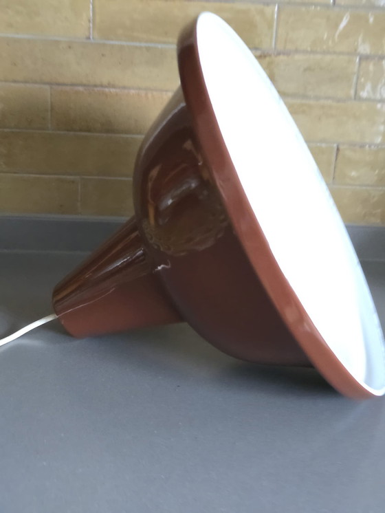 Image 1 of Prachtig Vintage emaille Werklamp