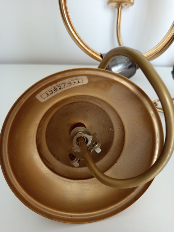 Image 1 of Preciosa lámpara de araña Orion Molecz (Austria) con 6 brazos de los años 90