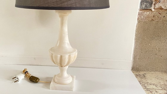 Lampe Medicis Pierre D'Albatre Vintage – Textile, Stone (photo 16 of 17)