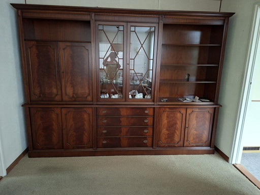 Exclusieve Heldense "Re-Furn" Modulaire Wandkast – Mahoniehout (1990) met complete historie – Glass, Wood