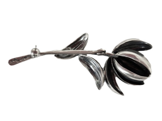 Image 1 of Röijersten & Cederwal Estocolmo - Broche flor de plata sueca