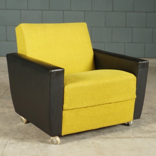 Fauteuils vintage – années 1960 – Skai, Textile (photo 2 of 14)