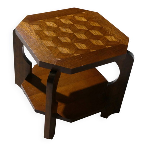 Mesa de centro Art Déco de roble, 1950