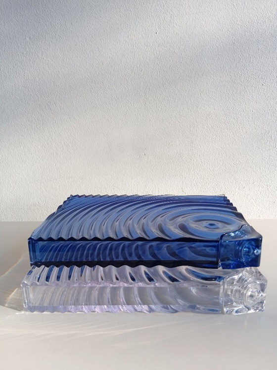 Image 1 of Ron Arad für GUZZINI 'Ripples' Wasserflasche 2er-Set transparent und blau
