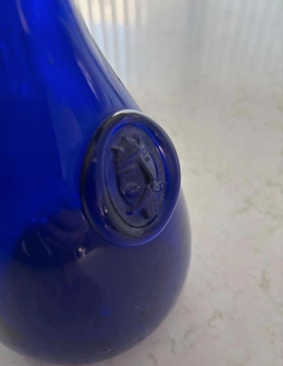 Image 1 of Holmegaard - Bouteille/carafe Viking bleu cobalt