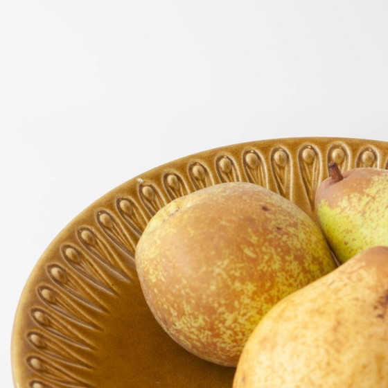 1960s Scandinavian Ceramic Plate in Green Mustard Tone – Crockery (photo 9 of 15)