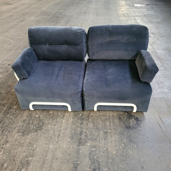 Fauteuil / canapé vintage IKEA Rörberg, Canapés 2 places, Coton, Aluminium, Rose (photo 5 sur 9)