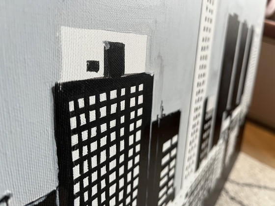 Image 1 of Painting skyline Rotterdam GovArt 60x120