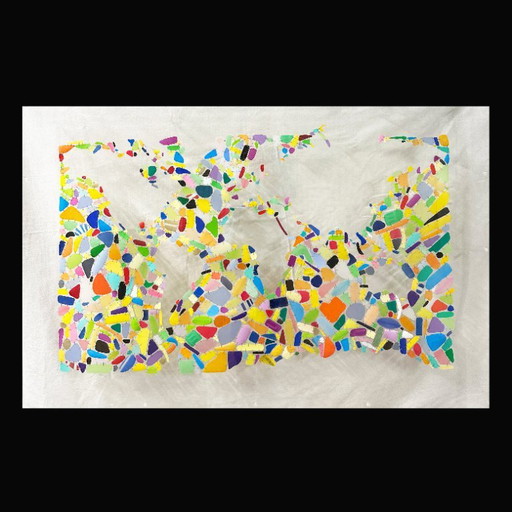 Large expressionist composition on Plexiglas