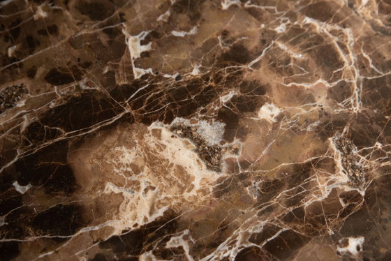 Originele Ronde Knoll Tulip Eettafel (120cm) In Emperador Glanzend In NIEUWSTAAT!! Eero Saarinen – Marble (photo 12 of 15)