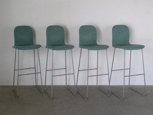 Tabouret de bar souple Cappellini Tate, ensemble de 4 pièces, design Jasper Morrison. – barkrukken, rvs (photo 2 of 8)
