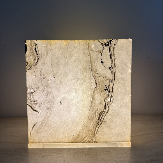 Image 1 of Mid-Century Design Lucite Cube Table Lamp, 1970’s