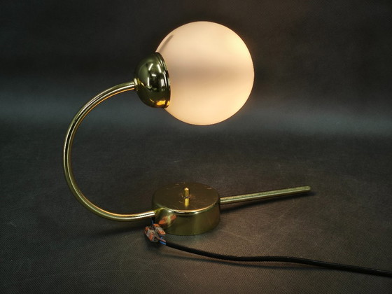 Image 1 of Set aus drei Wandleuchten aus Kamenický Šenov aus Messing und Opalglas