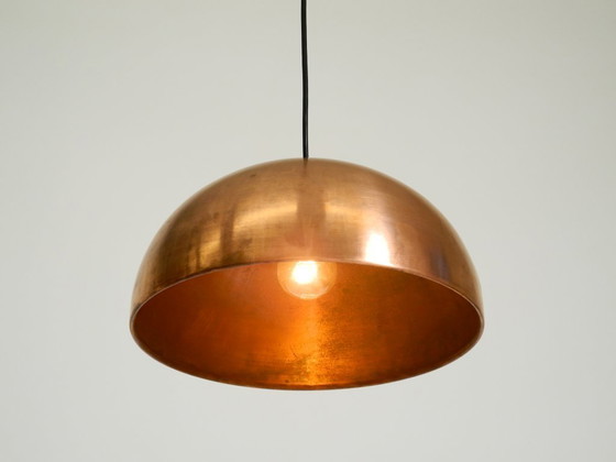 Image 1 of Bellissima lampada a sospensione originale italiana in stile Mid-Century Modern in rame