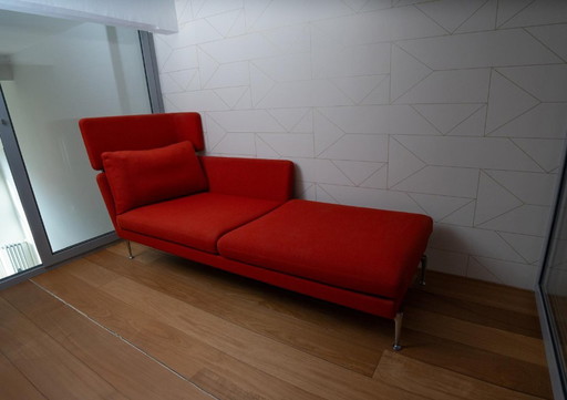 Vitra Suita Chaise Longue Classic Large, Rood/Oranje