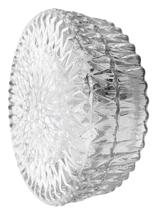 Applique murale ou plafonnier vintage en verre, années 1970 – wandlampen, Glass, Metal