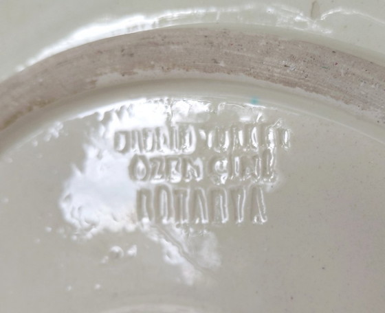 Piatto da parete in ceramica turca, Kütahya (Özen Çini) Vintage anni '70 – Decorazioni murali (photo 3 of 13)