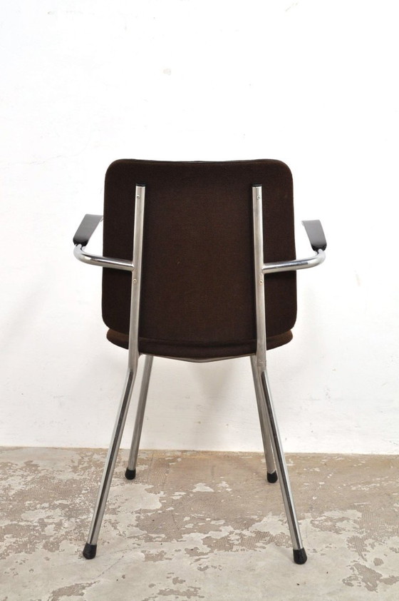 Image 1 of Vintage buisframe stoelen met bakelieten armleuningen, set van 4