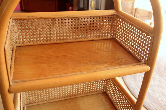 Image 1 of Mensola da parete in bambù in stile metà secolo, autoportante