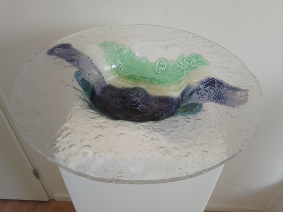 Image 1 of Glass object / unica / dish by Marjan Timman