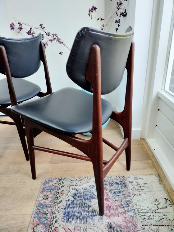 Image 1 of Vintage set of 4 Louis van Teeffelen 'Hamar' dining chairs