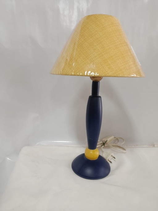 Navy & Yellow Table Lamp – Modern Cozy Accent