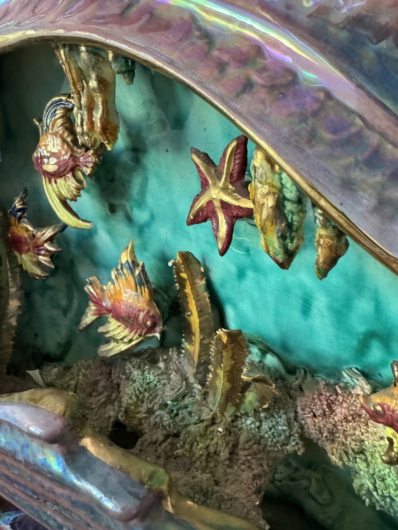 Image 1 of Grote keramische vis lamp jaren 50