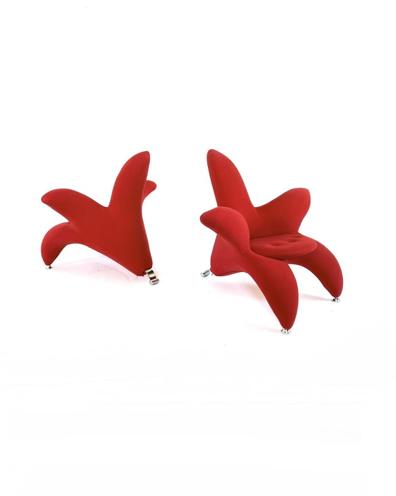 Image 1 of 2x 'Lily chair' armchairs, style Masanori Umeda '90