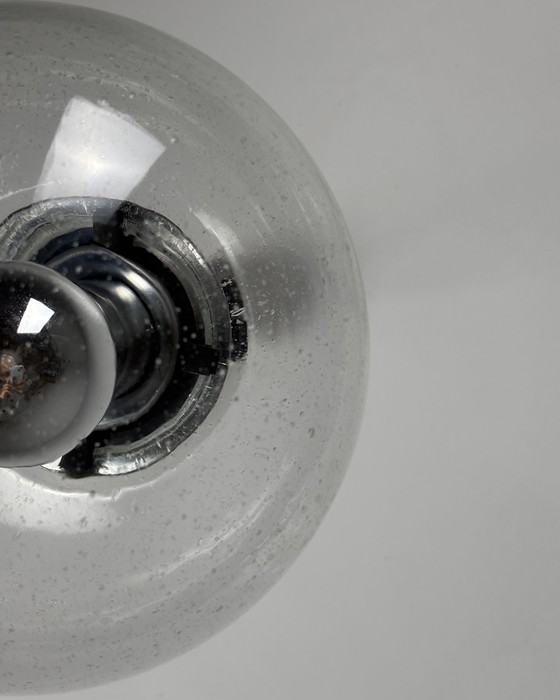 Image 1 of Vetro anni &#39;60, Limburgo, Lampada vintage di metà secolo, Vetro a bolle, Lampada a sospensione, Germania, Minimalismo, Era s