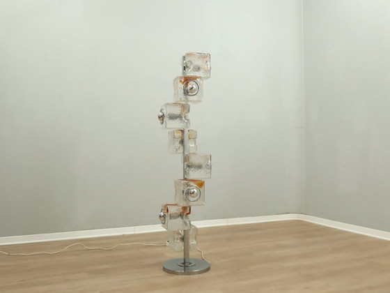 Image 1 of Lampada da terra in vetro cubico di Murano di Toni Zuccheri per VeArt, anni '70