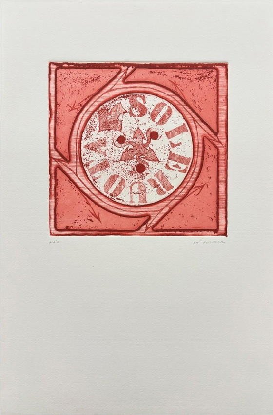 Image 1 of Giò POMODORO (Signic Abstraction). "Sun" - Etching/Aquatint. Rare Artist's Proof (PA)