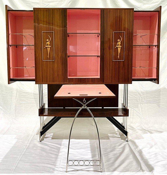 Image 1 of Mobiletto da parete / bar italiano con tavolo pieghevole