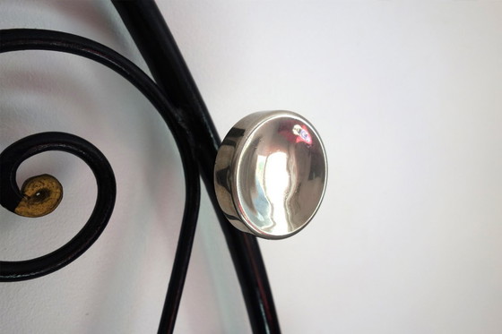 Image 1 of Art Deco Iron Coat Rack with Mirror, 1930s