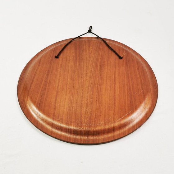 Image 1 of Specchio da parete rotondo in teak, stile metà secolo, Danimarca, anni '60