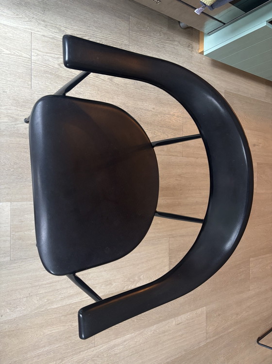 Image 1 of Sillas de comedor Phase P40 de 6 fases - Caucho y metal negros
