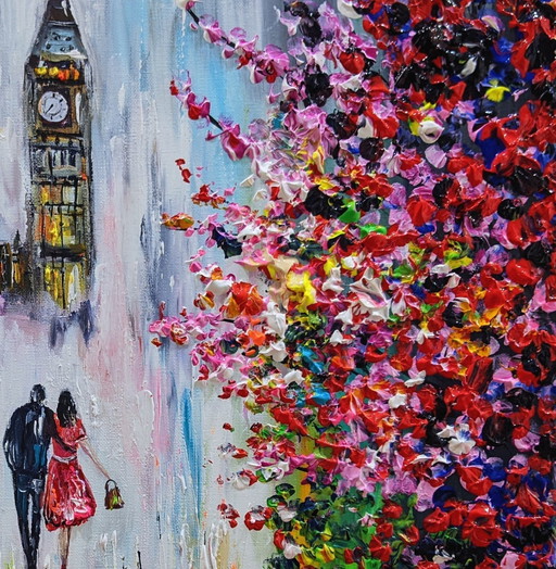 Tableau D'Artiste - Eveline Vine - Spring Walk In London