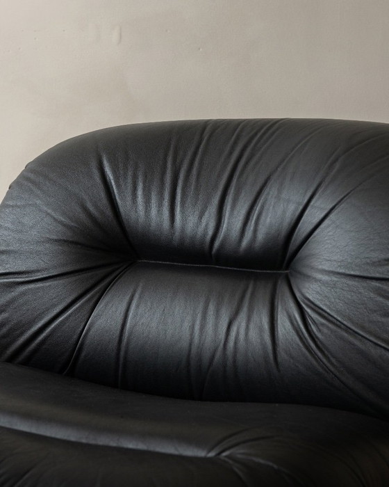 Italian Leather And Chrome Lounge Chairs, 1980s, Set Of 3 – Armchairs (photo 17 of 23)