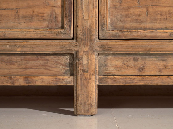 Credenza antica a tre ante in legno di pino – Cina, circa 1900 – Credenze con vetrina, Iron (photo 38 of 40)
