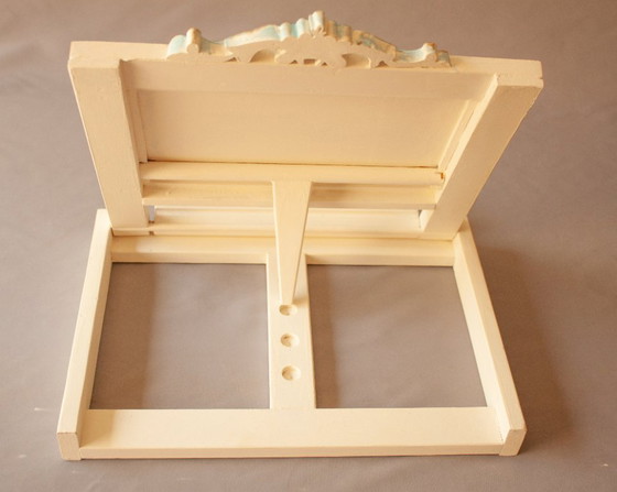 Image 1 of Decorated wooden lectern. Bookends. Handmade tabletop easel.