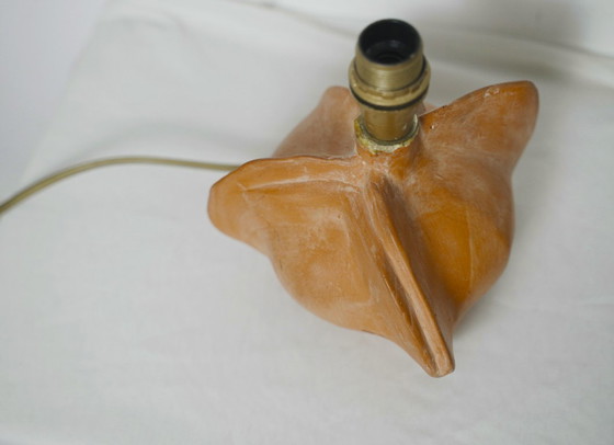 Image 1 of Lámpara de cerámica Tim Orr con base de terracota biomórfica, lámpara de mesa orgánica escultural