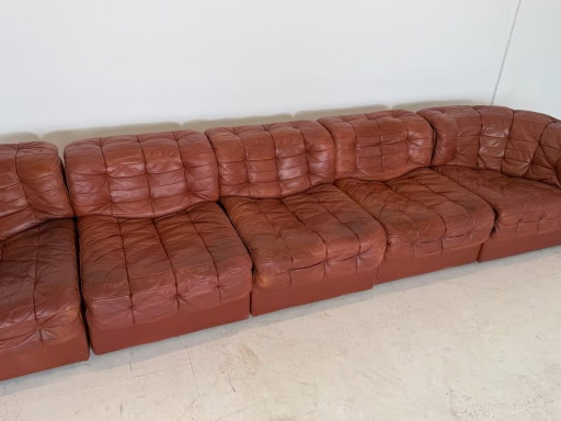 De Sede DS 11 Leather Sofa Couch Desede Armchair Design Modular Elements