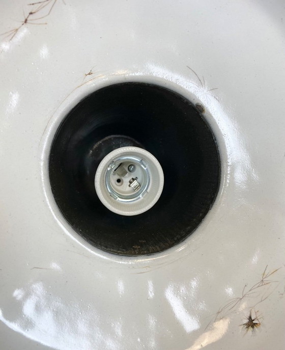 Image 1 of Lampada a sospensione industriale vintage in smalto nero, anni '30