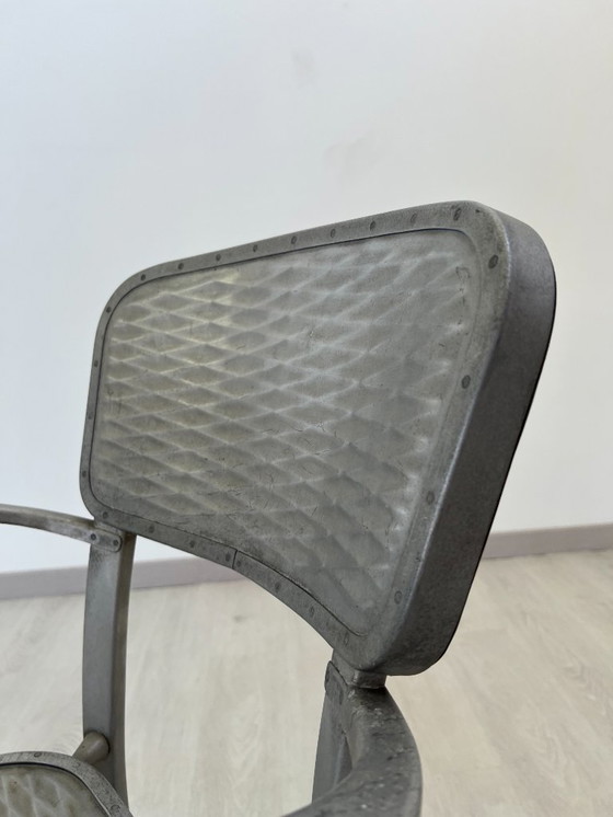 Image 1 of Aluminiumstühle - Avec-Plakette « Gaston Viort - Salon de Provence »