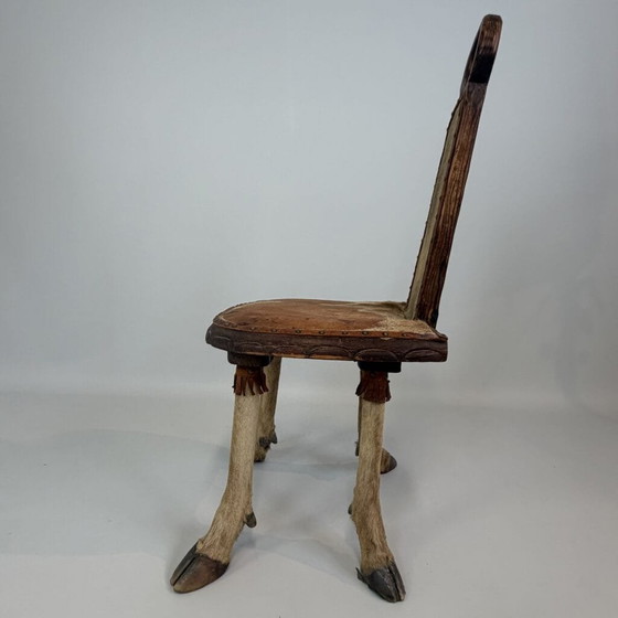 Coppia di sedie rustiche stile folk – Poltrone relax, Pelle, Legno (photo 33 of 34)