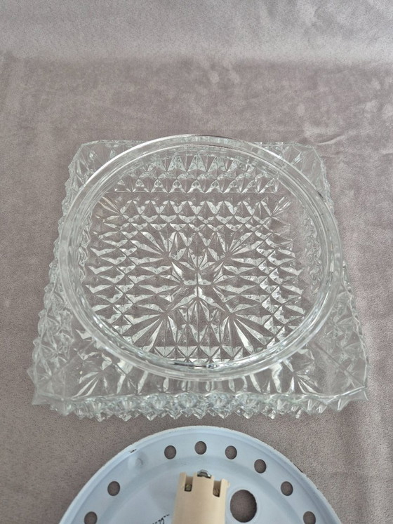 Image 1 of Vintage MASSIVE 70572 Crystal Ceiling/Wall Light | 20x20cm | E27 | Elegant Glass Fixture