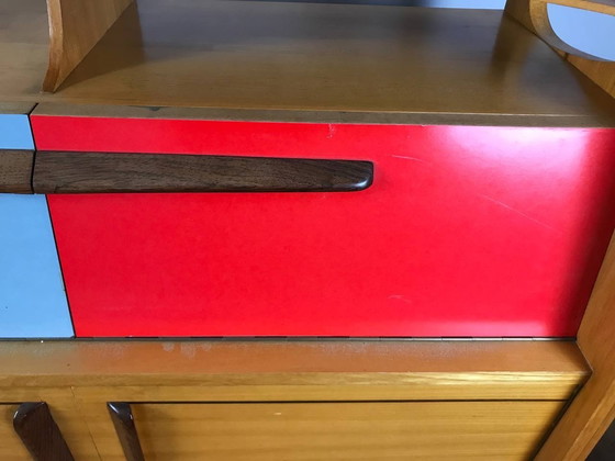 Image 1 of Unique piece crafted by a master cabinetmaker: Mid-Century secretary desk (teak & mahogany)