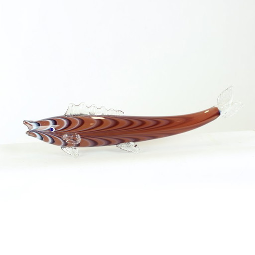 Large Hand Blown Art Glass Fish, Czechoslovakia, 1960s – beeldhouwkunst
